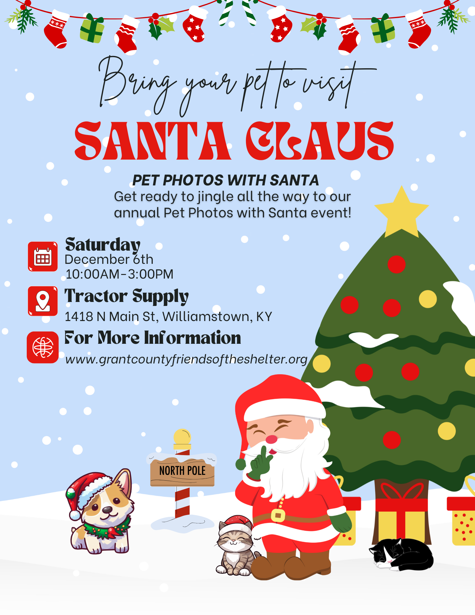 Pet Photos With Santa 2025
